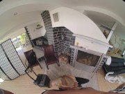 Serbian blonde Cherry Kiss gets her asshole dicked hard and takes an sticky ass creampie in VR 6/16