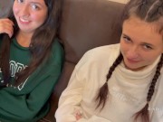 Подцепили с другом двух красоток и жестко их трахнули . Версия 1