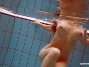 Cute teen Deniska swimming naked in the pool 13/16