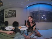 Naughty brunette takes your cock deep after a nice romantic dinner in VR 4/16