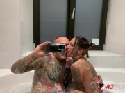 Busty inked chick stuffed by a big dick in the bath 5/16