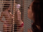 Corrupt Nurse Diamond Foxxx Toys Her Cute Intern With A Dildo During Work 4/16