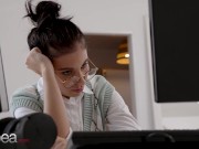 Lesbea Czech teen college girlfriends intimate pussy licking and fingering orgasms in high heels 1/16