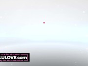 Babe reveals behind the scenes while opening robe to expose big tits spread legs and open pussy & bare feet - Lelu Love 13/16