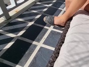 I control her pussy in public with a lovense lush - she moans and is embarassed 16/16