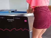 I control her pussy in public with a lovense lush - she moans and is embarassed 3/16