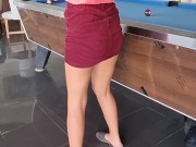 I control her pussy in public with a lovense lush - she moans and is embarassed 6/16