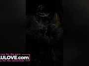 Babe masturbating shyly in BMW i8 in parking lot dildo & vibrator to orgasm while cars drive by - Lelu Love 5/16