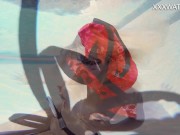 Blonde big tits long hair Sophie Murena enjoys pussy in the pool 10/16