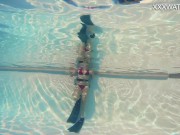 Blonde big tits long hair Sophie Murena enjoys pussy in the pool 3/16