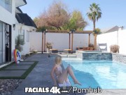 FACIALS4K Sexy Blonde Babe Maria Anjel Loves Tons Of Cumhot Facials 2/16