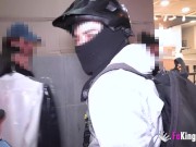 Skinny babe has a very special birthday party with her GANGBANG! 2/16