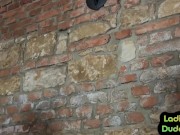 CFNM pegging 3some for guy by babes 6/16