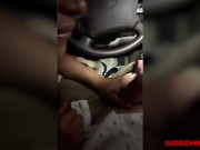 SIDECHICK Beautiful brunette Diamond Banks sucks cock in the car then gets fucked 2/16