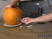 MATURE4K. Brunette in black has nothing against stepson's cock in pussy 4/16