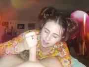 SPH Wife jacks off Husband while talking about Huge Cockt Huge Cock 8/16