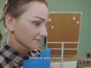 DYKE4K. Fun at Work with Katty West, Olivia Trunk, Milana Taylor 6/16