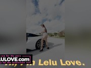 Babe sharing nude resort fun with blooper reels & filthy talking masturbating behind the scenes, sexy car & more - Lelu Love 14/16