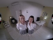 DARK ROOM VR - 2 Chicks And Their Naughty Studies 2/16