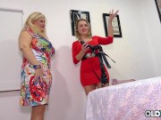 OLDNANNY Two blonde mature babes using toys to gain pleasure 4/16