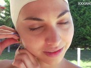 Hungarian baddy Lidia gets horny underwater with pussy 4/16