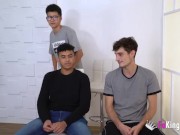 An amazing BLIND DATE with Andrea Blonde & several guys 7/16