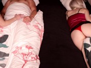 SECRET FUCK Step Dad Cums in step Daughter's pussy next to step Mom 1/16