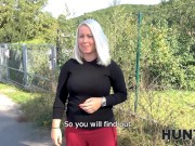 HUNT4K. Girl with small tits is penetrated while boyfriend rubs his cock 2/16