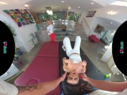 Busty blonde MILF and her stepdaughter fuck their masseur 4/16