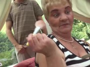 hairy bush 74 years old grandma enjoys a wild fucking lesson 1/16