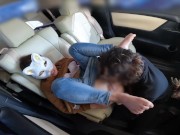 旦那と買い物中の人妻を誘惑して車に連れ込み中出しカーセックスした 6/16