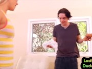 Crossdresser guy strapon fucked by doms 3/16