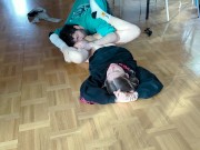 Horny girlfriend fucked all over, squirts on the floor gets huge load in return 3/16