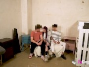 Alternative small titted Barbara Morello's 3some with 2 good friends 7/16