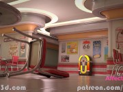 Futanari threesome with Overwatch babes in a restaurant by Rikolo 1/16