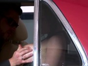 Big Tits Brunette Slut Drinking Cum After Rough Anal Sex In The Car - WHORNY FILMS 5/16