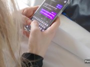 A sexy girl got bored in a hotel room and invited a guy to entertain her with his strong dick 1/16