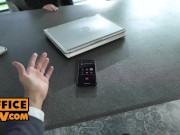 POV - Naughty threeway at the office with Rebecca Volpetti and Alyssa Bounty 2/16