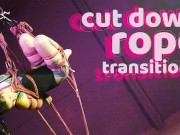 Lily lu as rigger tie up Valkiryz the rope bunny in an intense shibari bondage rope session -tattoo punk emo goth BDSM fetish