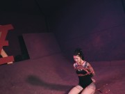 Lily lu as rigger tie up Valkiryz the rope bunny in an intense shibari bondage rope session -tattoo punk emo goth BDSM fetish 2/16