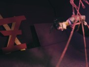Lily lu as rigger tie up Valkiryz the rope bunny in an intense shibari bondage rope session -tattoo punk emo goth BDSM fetish 3/16