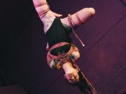 Lily lu as rigger tie up Valkiryz the rope bunny in an intense shibari bondage rope session -tattoo punk emo goth BDSM fetish 9/16