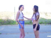 Exhibitionist Sluts Clea And Verona Enjoy Risky Outside Sex With Hot Licking And Fingering - MAMACITAZ 1/16