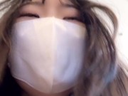 素人女子大生のデカ尻騎乗位/パイパン/フェラ/個人撮影/Japanese amateur couple 10/16