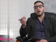 GIRLSRIMMING - Shy psychiatrist gets a sloppy blowjob and rimjob from small titted cutie Vanessa Vega 5/16