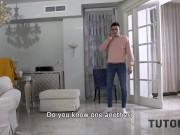 TUTOR4K. Guy accidentally finds his debtor and fucks his pretty stepmom 3/16