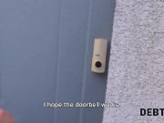 DEBT4k. Bank collector stretches brunette for spending too much money 2/16