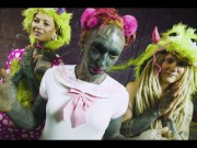 Shibari master class - Rigger Lily Lu suspend two rope bunnys the same time in ropes and explain every step with Anuskatzz 1/16