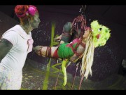 Shibari master class - Rigger Lily Lu suspend two rope bunnys the same time in ropes and explain every step with Anuskatzz 10/16