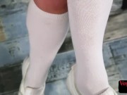 Collegeuniform voyeur watches man jerks 1/16